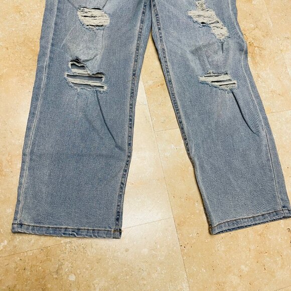 Wild Fable Womens Straight Leg Jeans Distressed  Blue Distressed Pockets High Ri - Picture 6 of 12